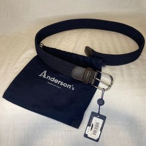 NWT - Anderson's Woven Belt - Navy - Size 32